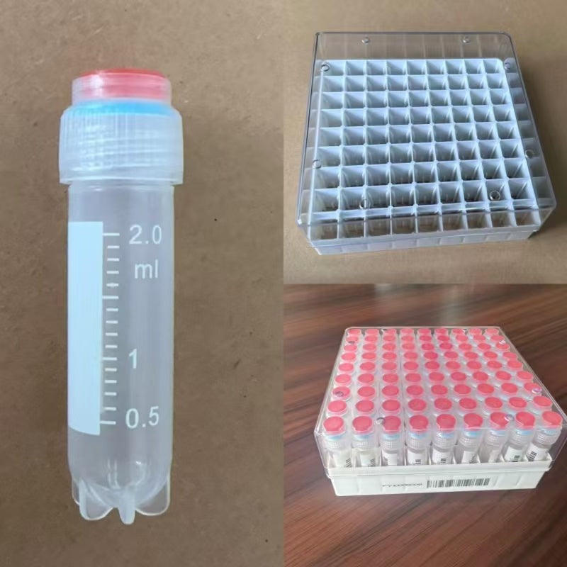 Meticulab 81 Well Cryo Storage Box, PC PP Paper Freezing Box Compatible with 2.0mL 1.8mL Cryovial