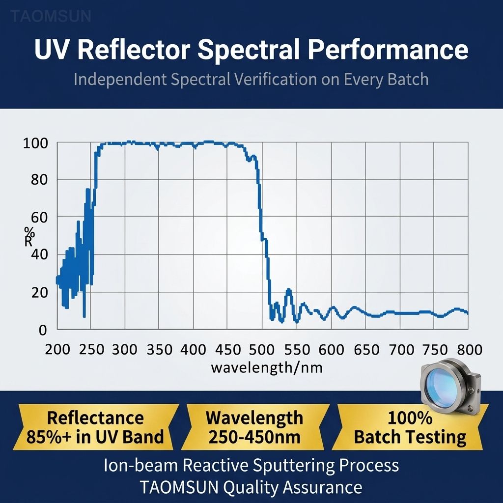 Custom UV Enhanced Reflector Mirror 140nm-450nm for Semiconductor Metrology | METICULAB