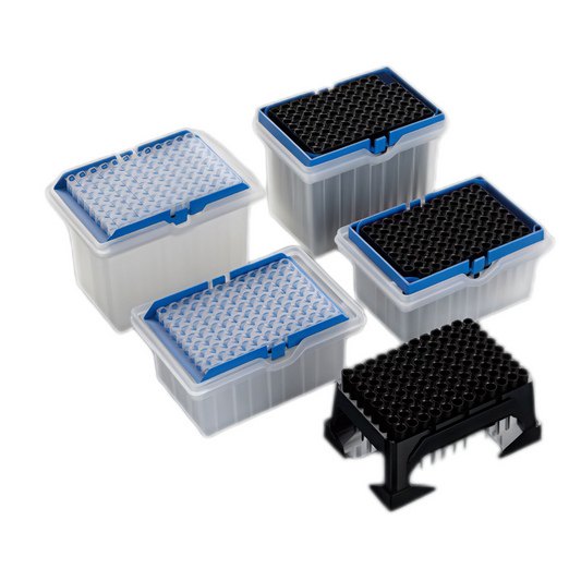 Hamilton STAR and VANTAGE compatible automation tips – conductive (black), filtered, and standard (clear) options for liquid level detection, contamination control, and routine liquid handling. For research use only.