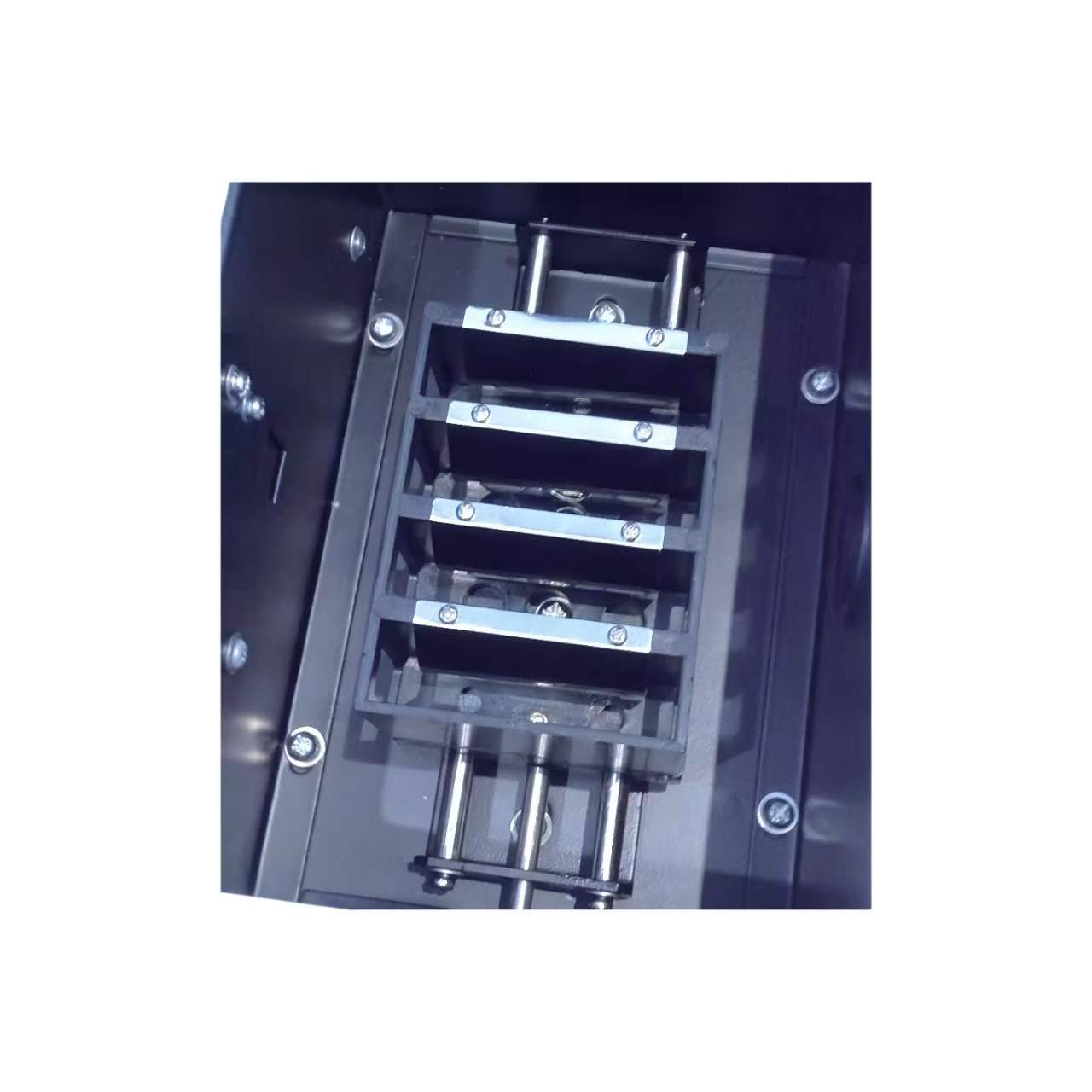 Optical system close-up of the 752G spectrophotometer showing 1200 lines per mm diffraction grating and silicon photodiode detector