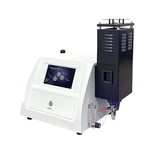 FP6450 multi-element flame photometer with burner system and touch screen interface for high-precision analysis of K, Na, Ba, Ca, and Li in laboratory applications.