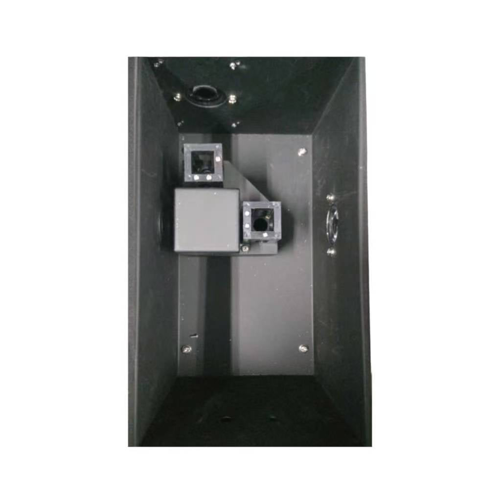 Internal optical chamber of the L7 double beam UV-VIS spectrophotometer featuring Czerny-Turner monochromator and blazed holographic grating.