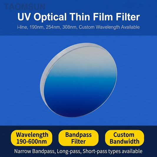 UV Bandpass & Edge Filters 190nm-450nm for Mercury Line & Excimer Laser Systems