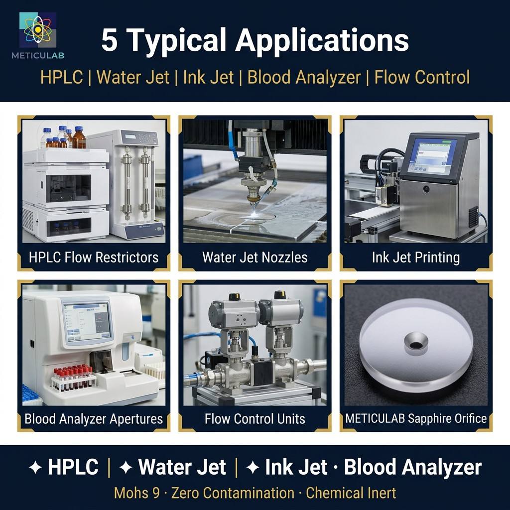 METICULAB™ Precision Sapphire Micro Hole Component | 0.03-0.18mm ID | ±0.002mm | Water Jet & HPLC