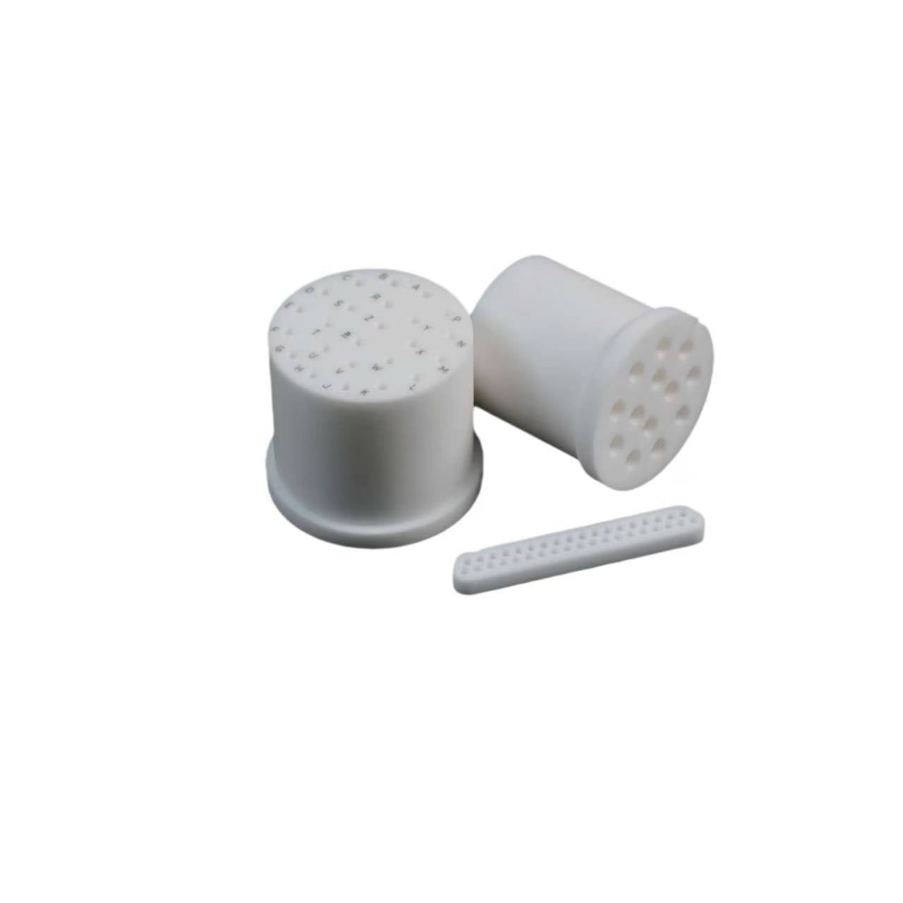 Ceramic pistons and plungers for industrial pumps and dispensing systems, corrosion resistant