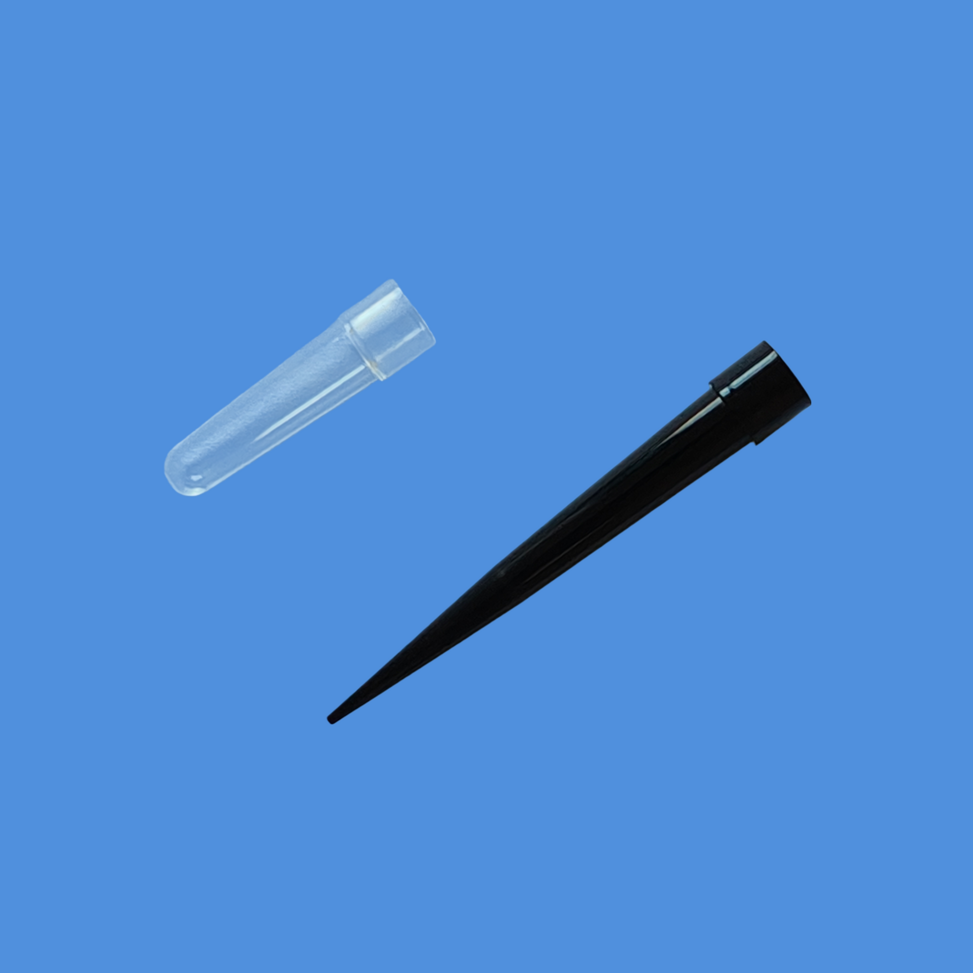 Clear and black conductive pipette tips, low residue surface, for clinical laboratories