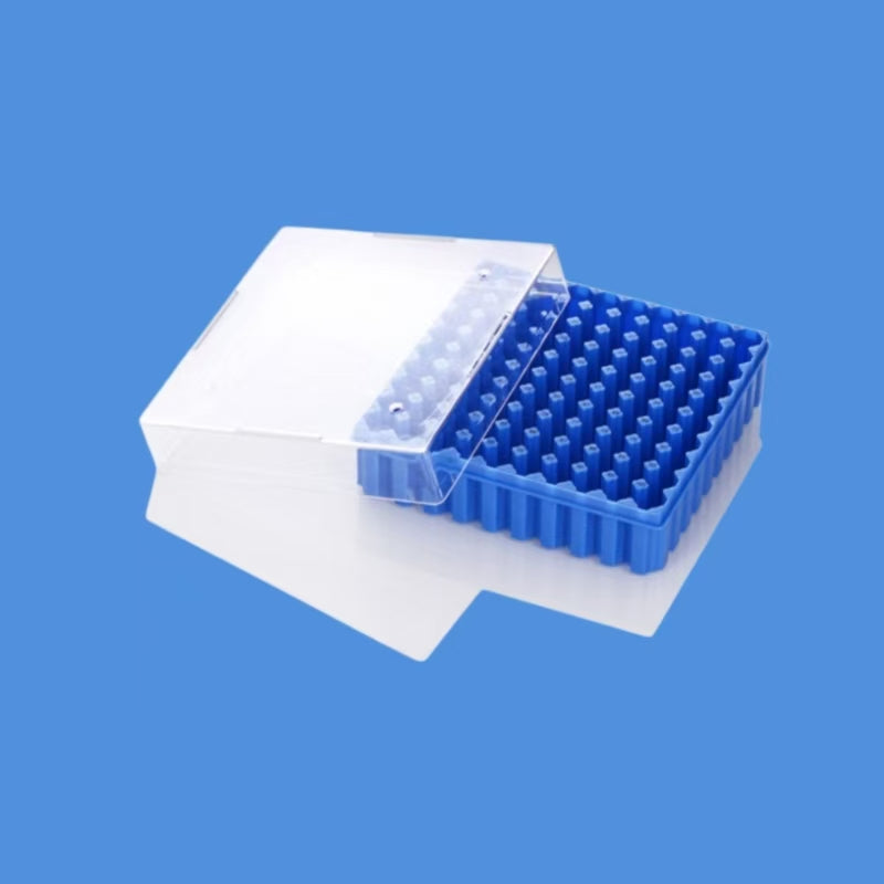 Meticulab 81 Well Cryo Storage Box, PC PP Paper Freezing Box Compatible with 2.0mL 1.8mL Cryovial