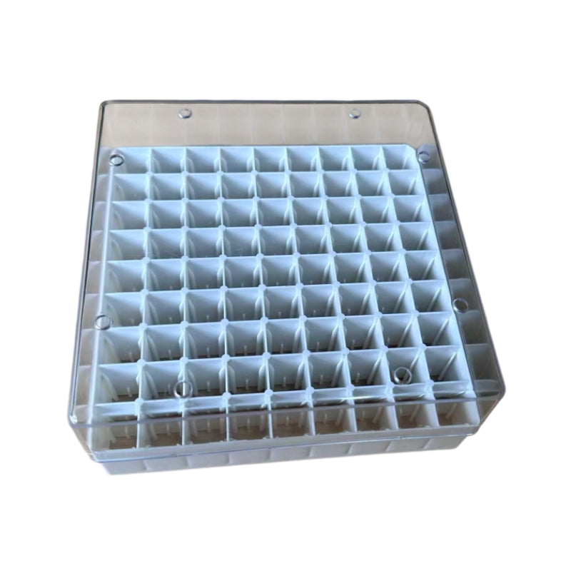 Meticulab 81 Well Cryo Storage Box, PC PP Paper Freezing Box Compatible with 2.0mL 1.8mL Cryovial