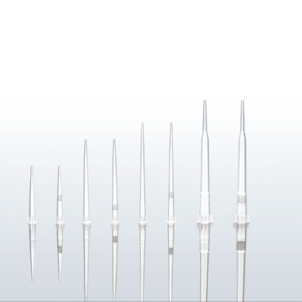 Meticulab robotic pipette tips compatible with Agilent Bravo workstations, various sizes for automated liquid handling