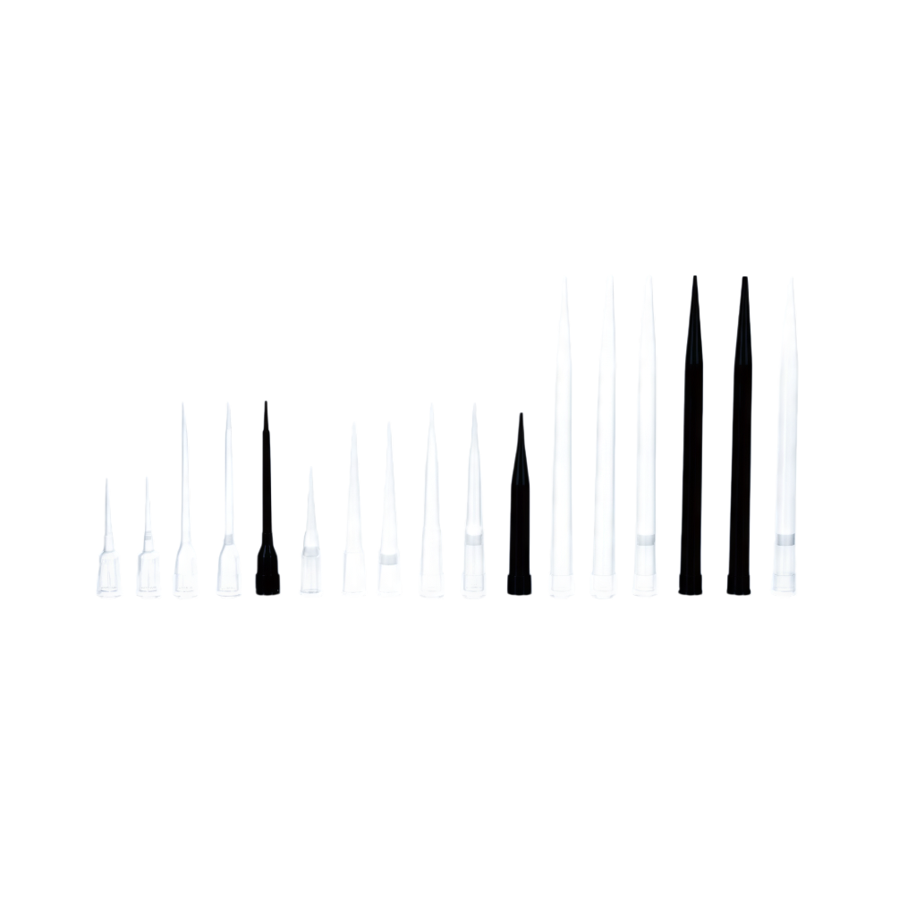 Meticulab robotic pipette tips compatible with Tecan Fluent and MCA workstations, various sizes for automated liquid handling