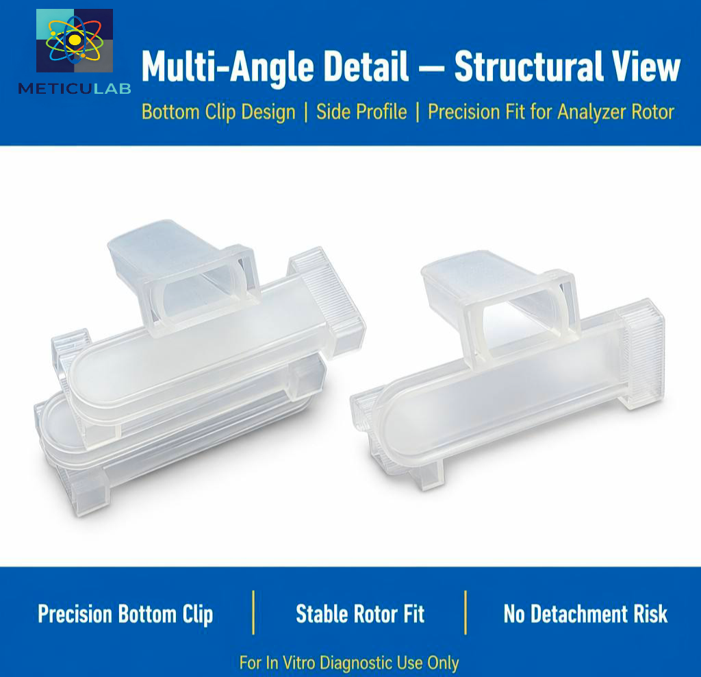 METICULAB Compatible Reaction Cuvette Sample Cup | Medical Grade PP for Abbott i2000 Laboratory Analyzer