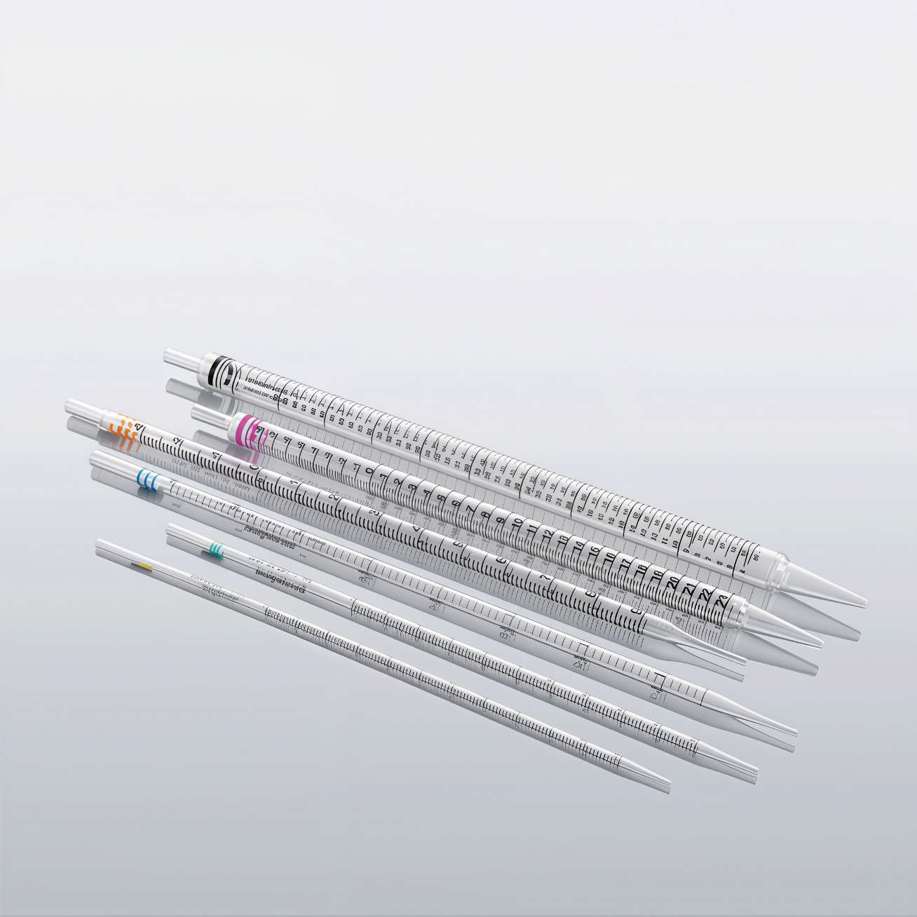 Sterile serological pipettes, individually wrapped, 1ml to 50ml, for laboratory research use. Gamma sterilized, DNase/RNase free.