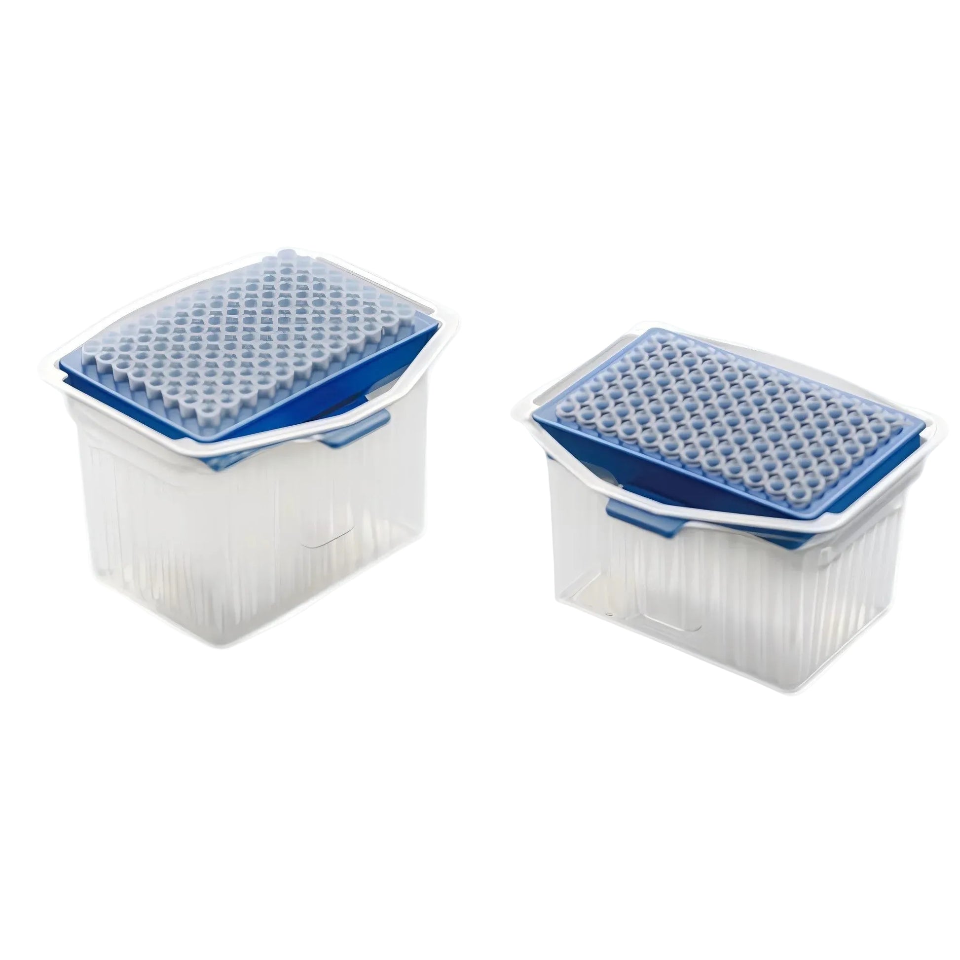 Sterile pipette tip rack with clear lid, stackable design, suitable for PCR/qPCR and NGS library preparation