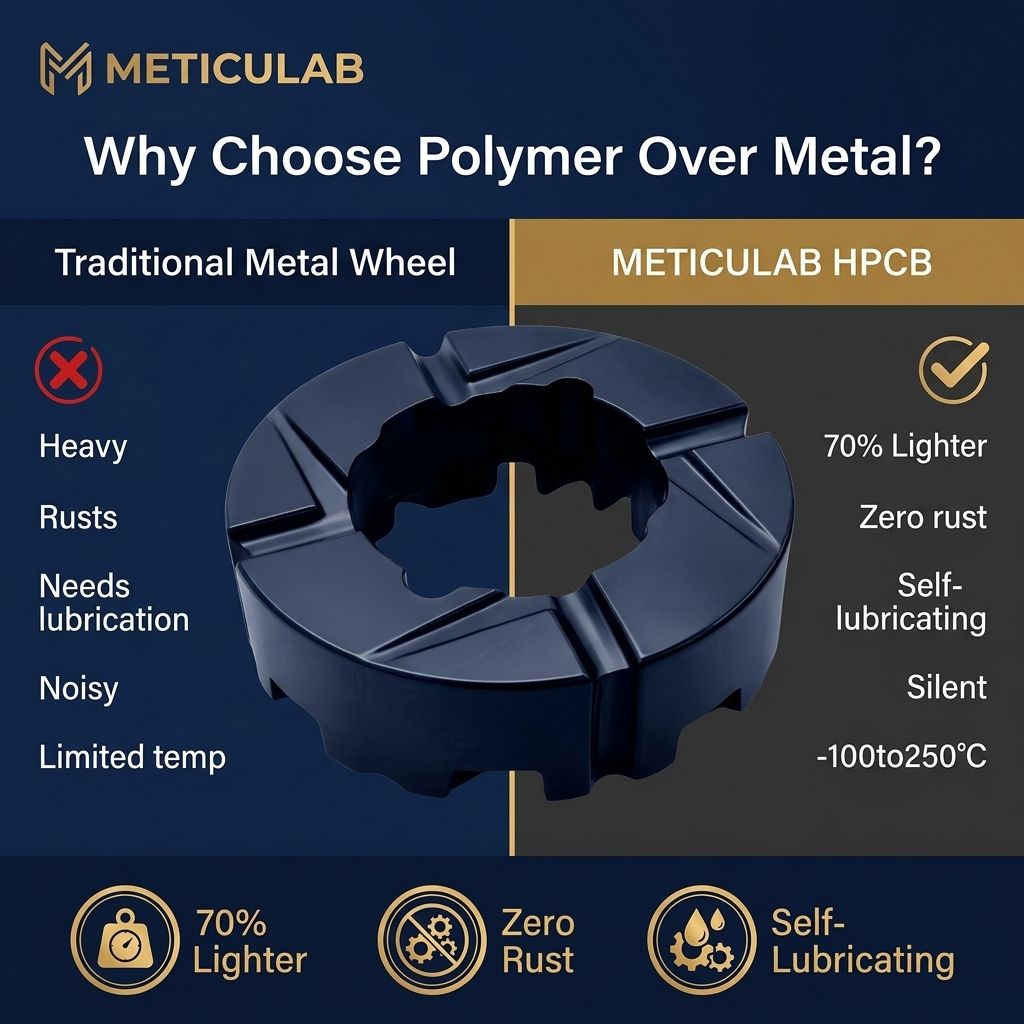METICULAB HPC826 HPC830 Insert Bearings Modified PPS PI Corrosion Resistant 150MPa High Load for Offshore Marine