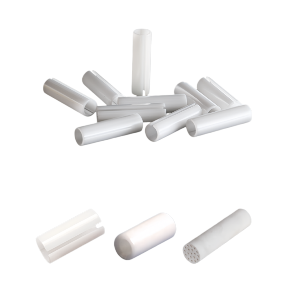 Bulk zirconia ceramic sleeves, high-purity Y-TZP material, for precision instruments
